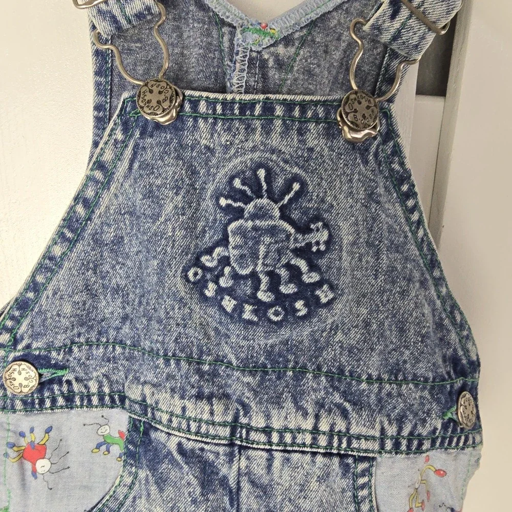 Vintage Osh'Kosh‎ Acid Wash Bug Overalls Unisex 6-9mo